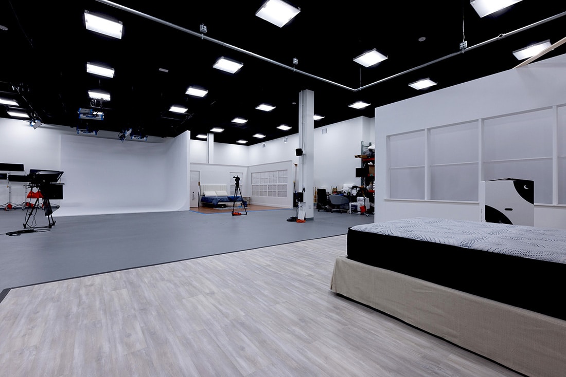 Mattress Firm multi-set studio design by Ball Media Innovations
