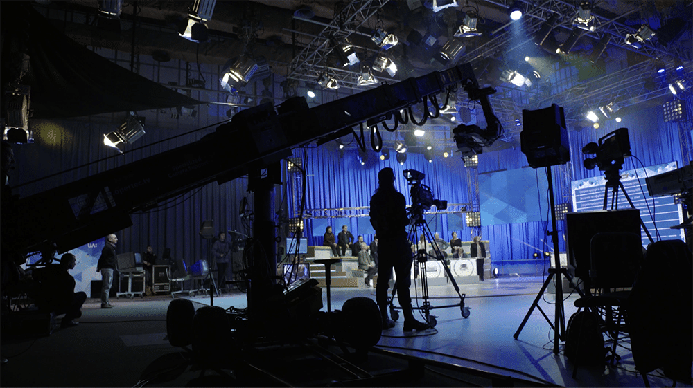 architects designing tv studios for clients - live studio shot