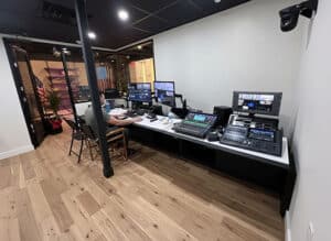Control room designed and built by Ball Media Innovations