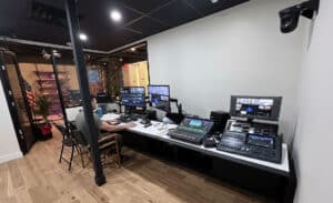 Control room designed and built by Ball Media Innovations