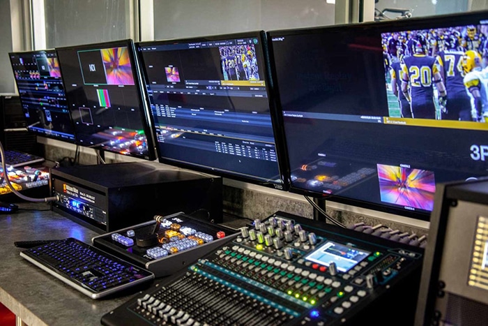 video production studio design and build TV control room