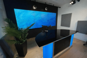 Podcast studio design and build sample