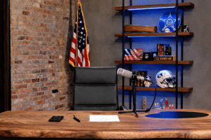 TV studio set design and build for podcast