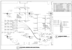 TV studio electrical and equipment infrastructure plan